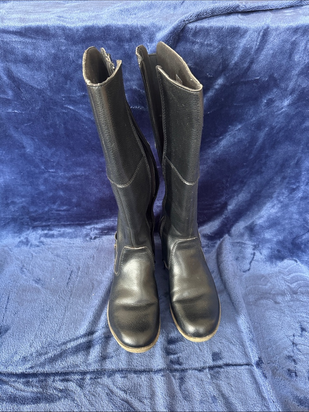 Clarks Black Tall Zip-Back Riding Boots